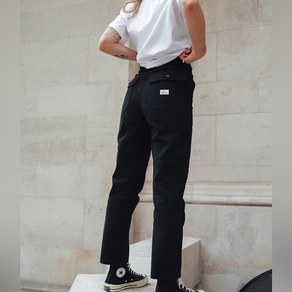 Black Straight Leg Women's Pants
